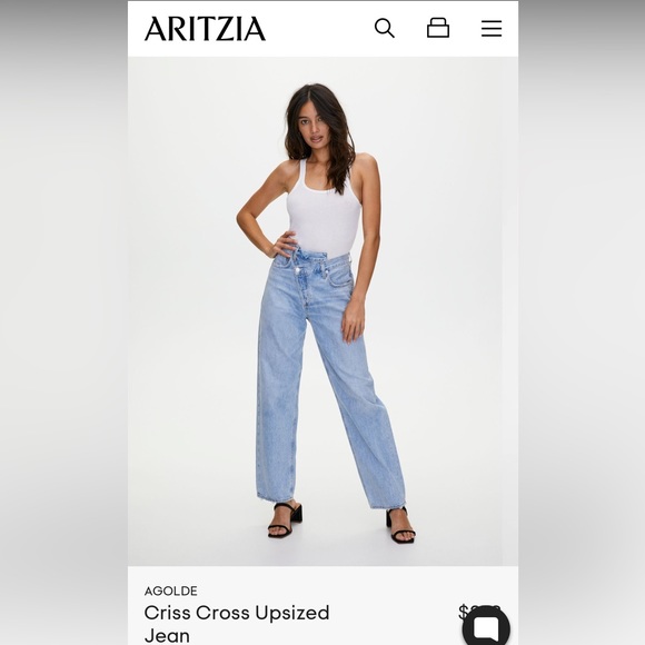 AGOLDE criss cross jean! Size 24 - Picture 1 of 6